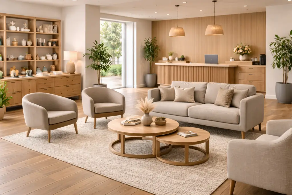 Mobilier d’intérieur Oxygène Pro intégré dans un espace professionnel