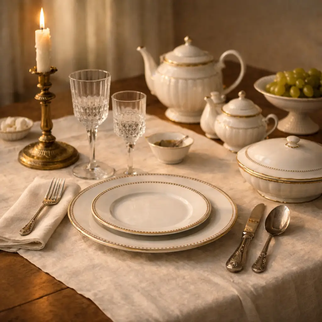 Service de table en porcelaine pensé pour être transmis
