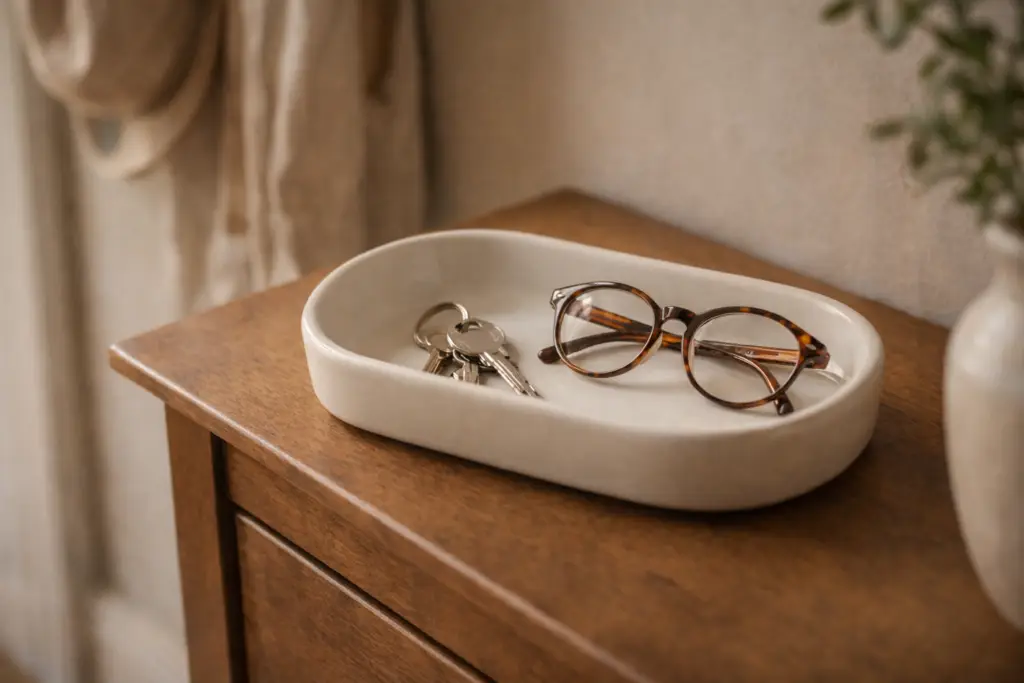Vide-poches durable utilisé au quotidien à la maison