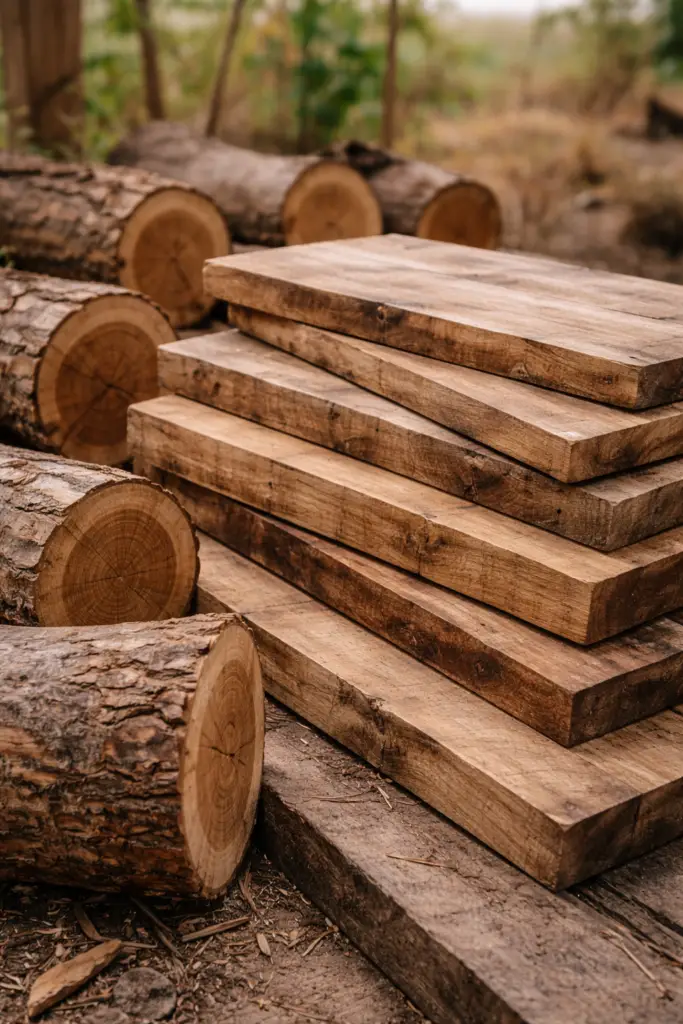 bois de manguier recycle issu de verger agricole en fin de vie
