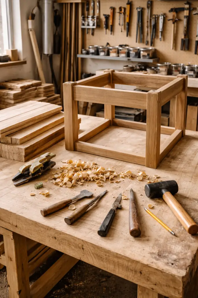 fabrication raisonnee de mobilier en atelier
