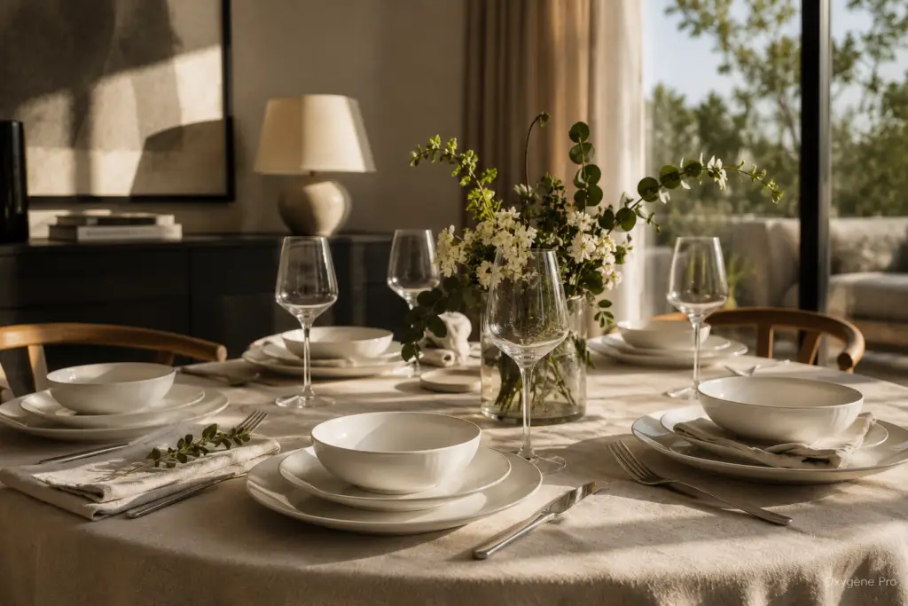 Porcelaine haut de gamme intégrée dans un projet d'aménagement conçu par un architecte d'intérieur.